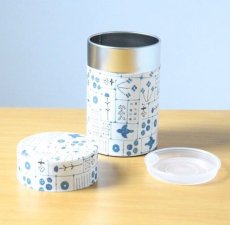 画像1: 〔1000円×3個〕茶筒（小）「線画」/ 150g茶葉用 (1)