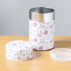 画像1: 〔1000円×3個〕茶筒（小）「野花刺繍」/ 150g茶葉用 (1)