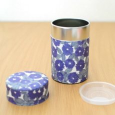 画像1: 〔1000円×3個〕茶筒（小）「花化粧」/ 150g茶葉用 (1)